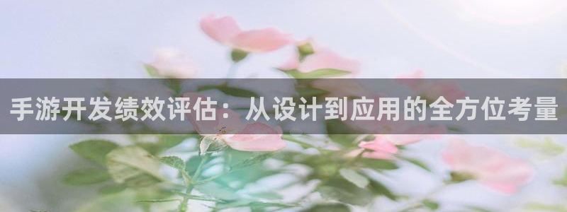 V8娱乐登录：手游开发绩效评估：从设计到应用的全方位考量
